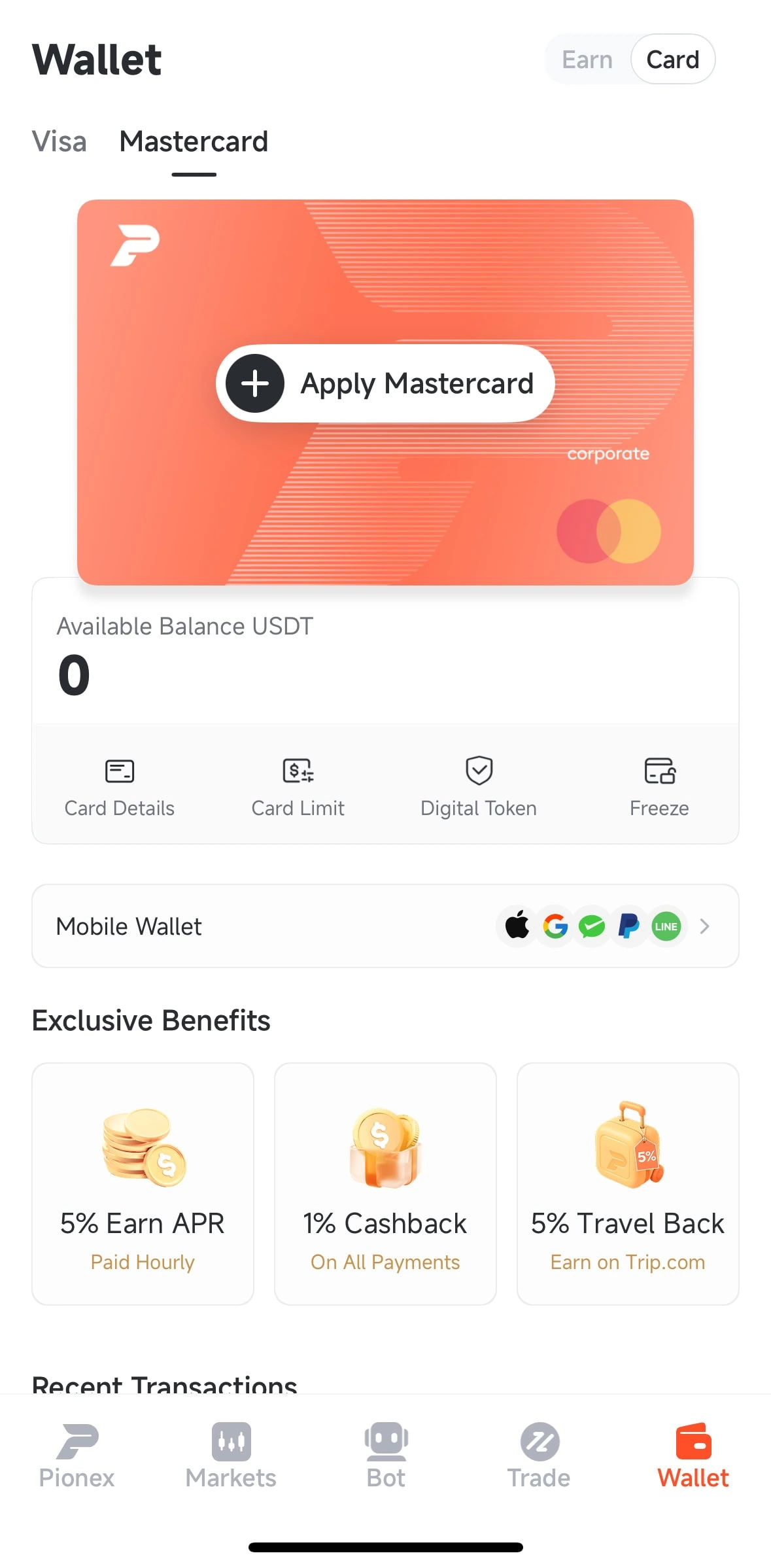 Pionex Card application and KYC